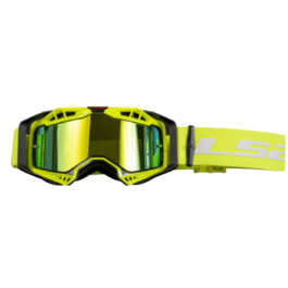 Ls2 Aura Pro Goggle Black Yellow With Iridium Visor